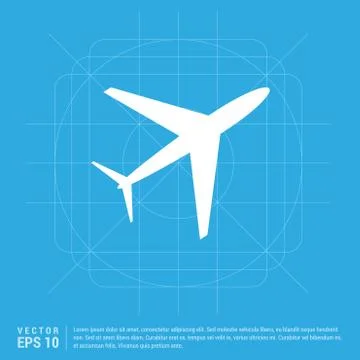 Airplane icon Stock Illustration