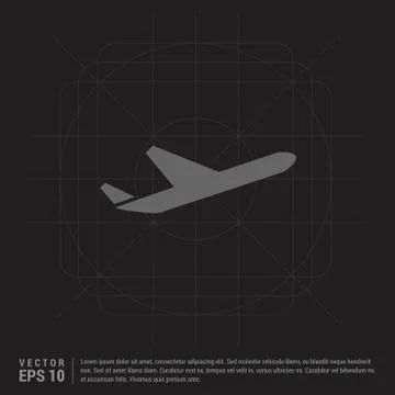Airplane icon 스톡 일러스트