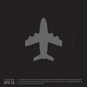 Airplane icon Ilustración de archivo
