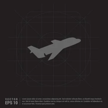 Airplane icon Illustrazione stock