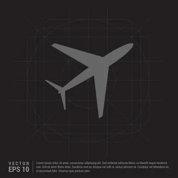 Airplane icon Illustrazione stock