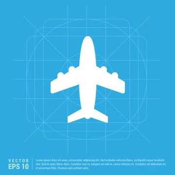 Airplane icon Ilustración de archivo