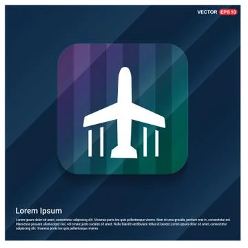 Airplane icon Illustrazione stock