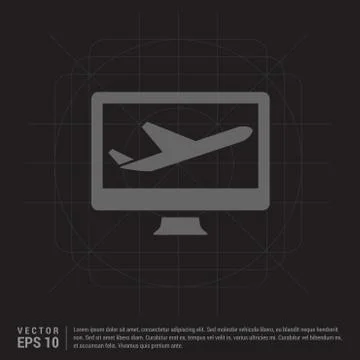Airplane icon 스톡 일러스트