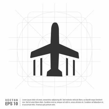 Airplane icon 스톡 일러스트