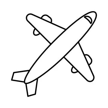 Airplane icon image Stock Illustration