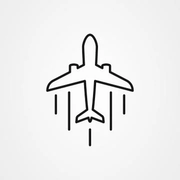 Airplane icon logo design. simple flat vector illustration Stock Illustration