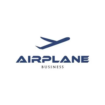Airplane Icon Logo Design Template Stock Illustration