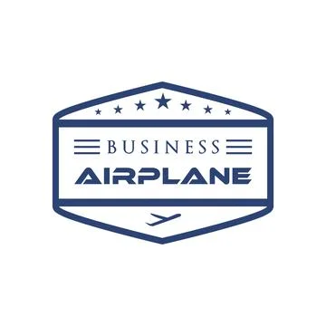 Airplane Icon Logo Design Template Stock Illustration
