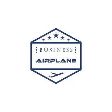 Airplane Icon Logo Design Template Stock Illustration
