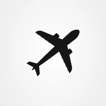 Airplane icon logo vector design Illustrazione stock