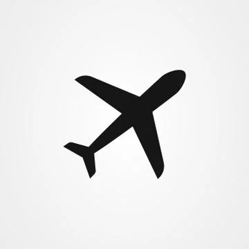 Airplane icon logo vector design Stock Illustration