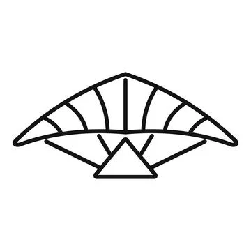 Airplane icon outline vector. Para air Stock-Illustration
