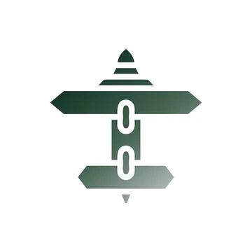 Airplane icon solid gradient green white colour military symbol perfect. Illustrazione stock