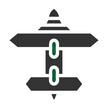 Airplane icon solid grey green colour military symbol perfect. Stock Illustration