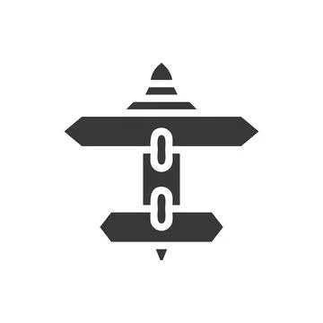 Airplane icon solid grey military illustration Stock Illustration