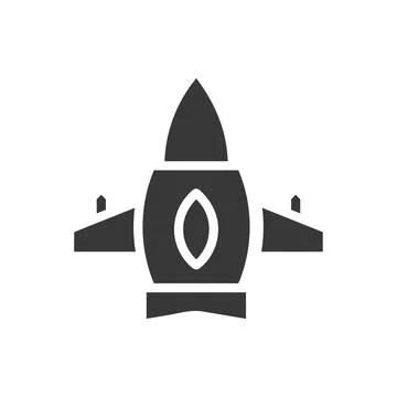 Airplane icon solid grey military illustration Stock Illustration