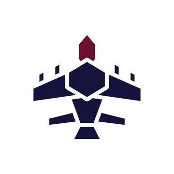 Airplane icon solid maroon navy colour military symbol perfect.(Multiple va.. Stock Illustration