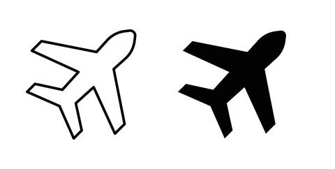 Airplane icon symbol. Flat Vector illustration Stock Illustration