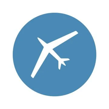 Airplane Icon Vector flat design style Stock Illustration