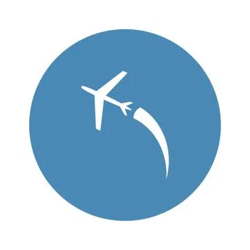 Airplane Icon Vector flat design style Stock Illustration