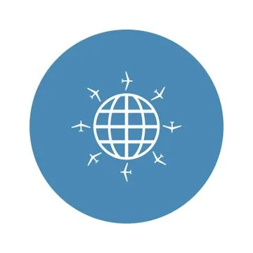 Airplane Icon Vector flat design style Stock Illustration