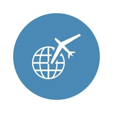 Airplane Icon Vector flat design style Stock Illustration