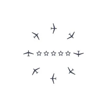 Airplane Icon Vector flat design style Stock Illustration
