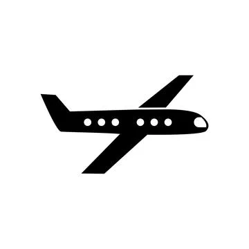 Airplane - icon. Vector illustration isolated on white background Stock Illustration