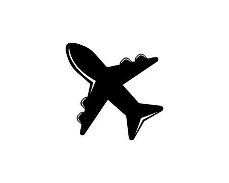 Airplane Icon Vector Logo Template Stock Illustration
