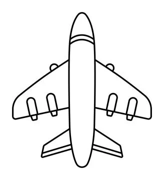 Airplane icon, view from below Stock Illustration