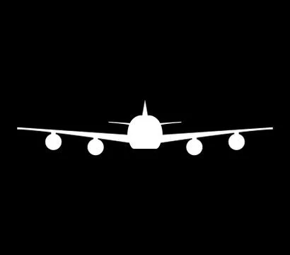 Airplane icon on white background Stock Illustration