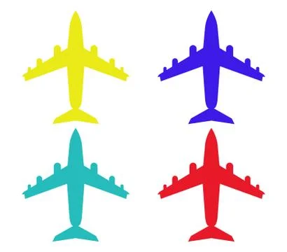 Airplane icon on white background Stock Illustration