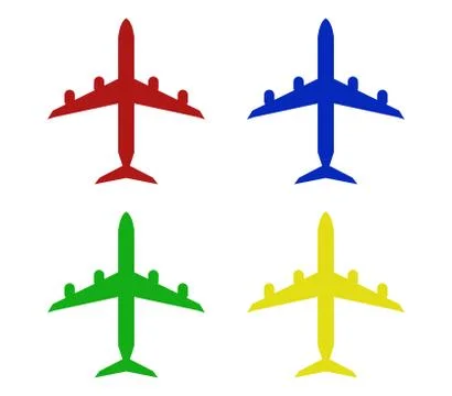 Airplane icon on white background Stock Illustration