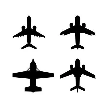 Airplane icon on a white background. Vector illustration on a white isolated Illustrazione stock