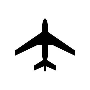 Airplane icon on a white background. Vector illustration on a white isolated Stock Illustration