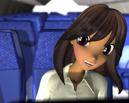 In airplane Stock Illustration