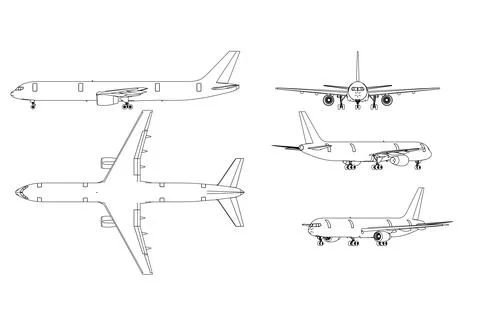 Airplane Stock Illustration