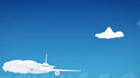 Airplane illustrations[loop] Видео 126754887