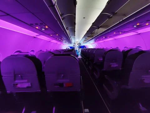 Airplane inside view 스톡 사진