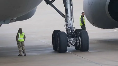 Airplane inspection Stock Footage 84425246