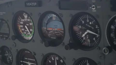 Airplane instruments Stock Footage 204936524