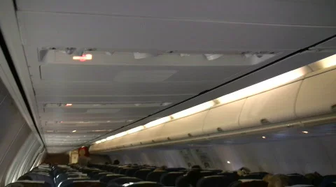 Airplane Interior Stock Footage 296115