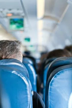 Airplane interior Stock Photos