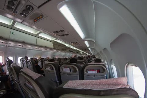 Airplane interior Stock-Fotos