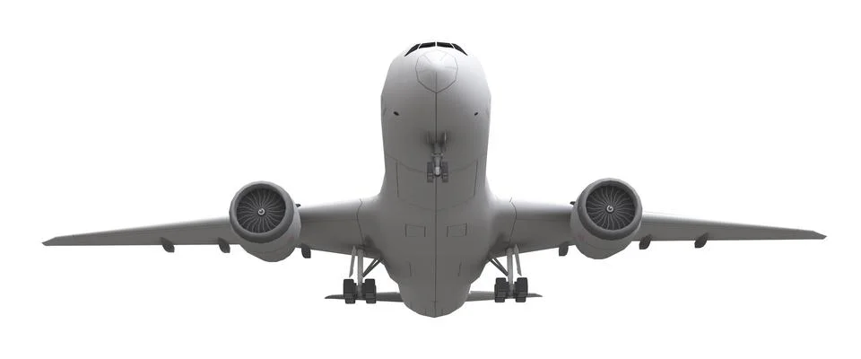 Airplane isolated on white background. 3D illustration. Stock Illustration