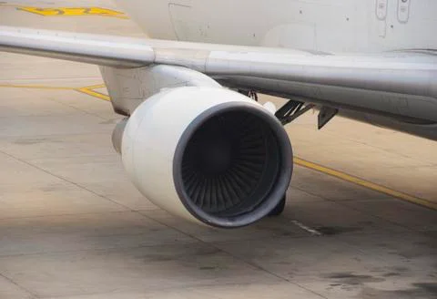 Airplane jet engine Stock Photos