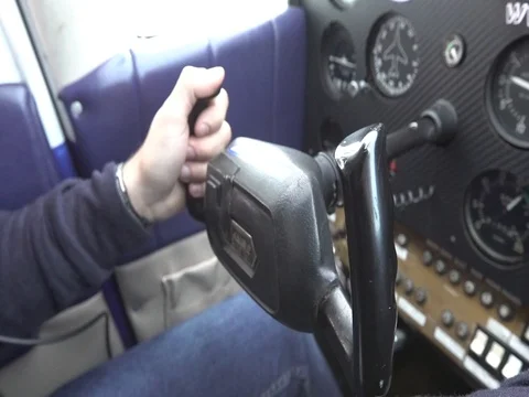 Airplane joystick control Stock Footage 79075506