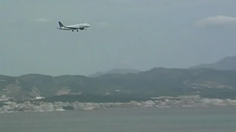 Airplane landing Stock Footage 3820744