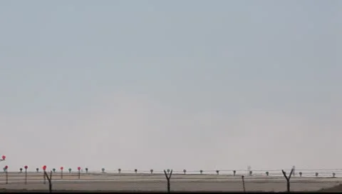 Airplane Landing Stock Footage